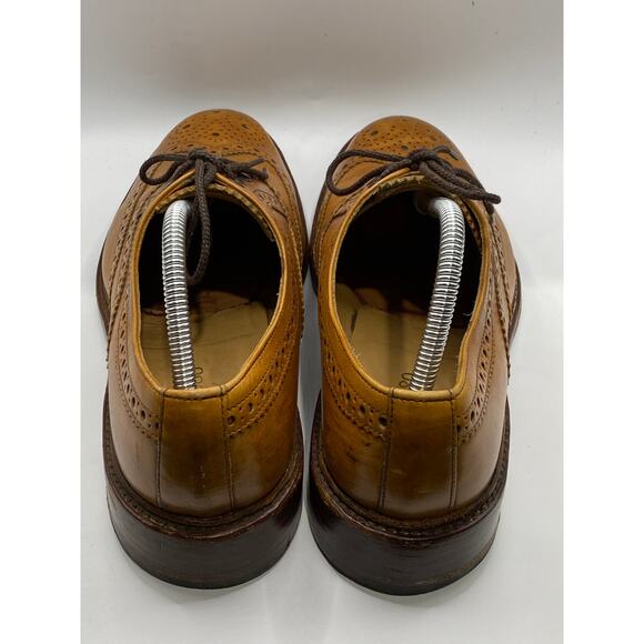 LOAKE 1880 Men\'s Brown Leather Ashby Wingtip Lace-Up Oxford Shoes SZ 8.5 main image 7